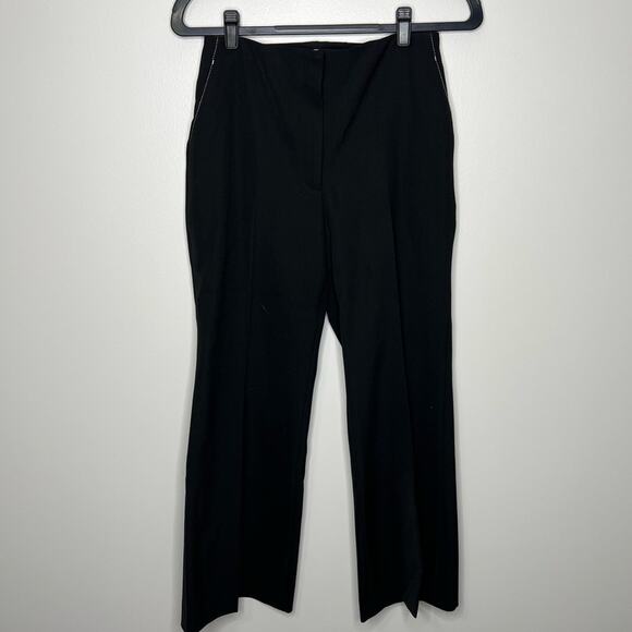 NWT PROENZA SCHOULER Technical Wool Suiting Crop Flare Pants Black 2 - Picture 1 of 7